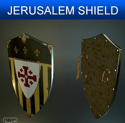 Jerusalem Medieval Shield3d model