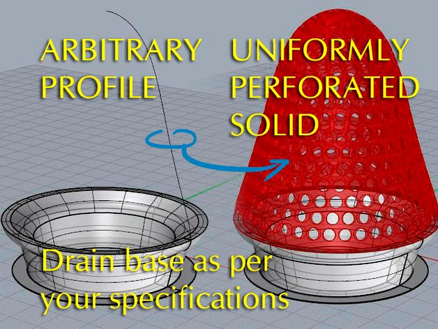 Uniformly perforated objects: a useful drainstrainer example by RodLaird