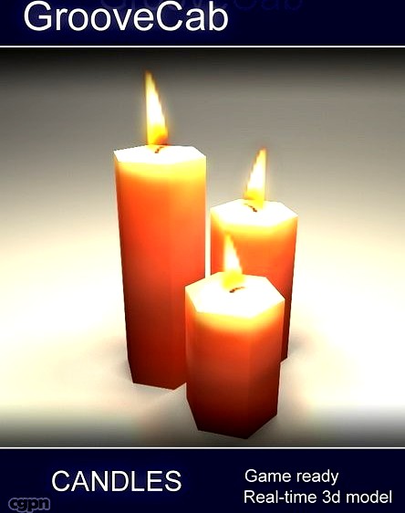 Candles - Low Poly3d model