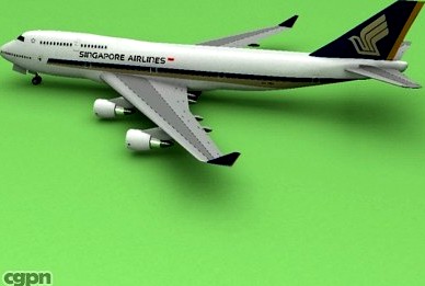 Boeing 747 SINGAPORE3d model