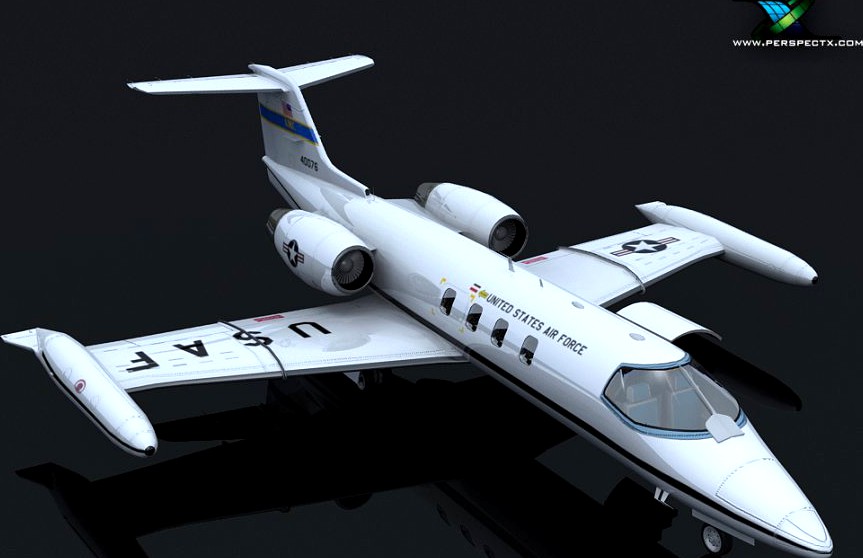 C21A Lear Jet United States Air Force3d model