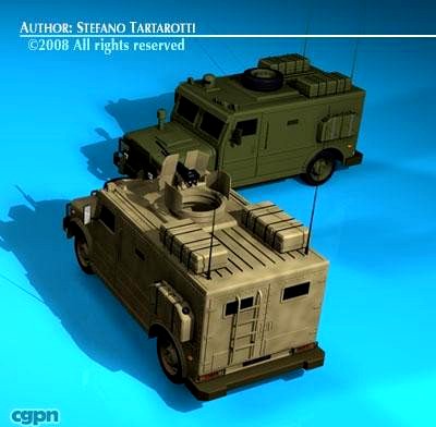 Military armored vehicle3d model