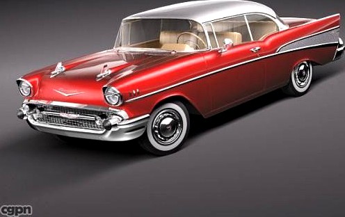 Chevrolet Bel Air 1957 hardtop coupe3d model