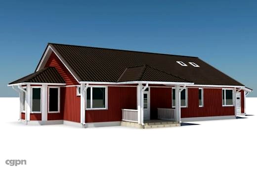 Textured Single Family House 043d model