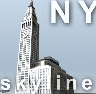 NY skyline - metlife tower3d model