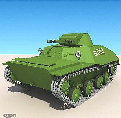 T-40 tank3d model