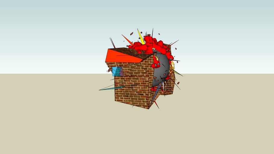 house exploding