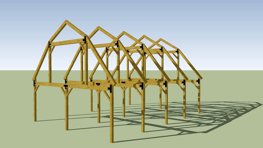 30x50 Gambrel Timber Frame Barn