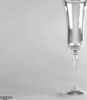Champagne Flute Glass 023d model