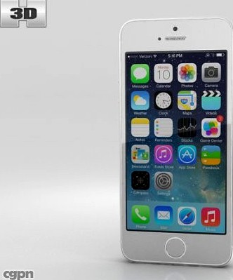 Apple iPhone 5S Silver (White)3d model