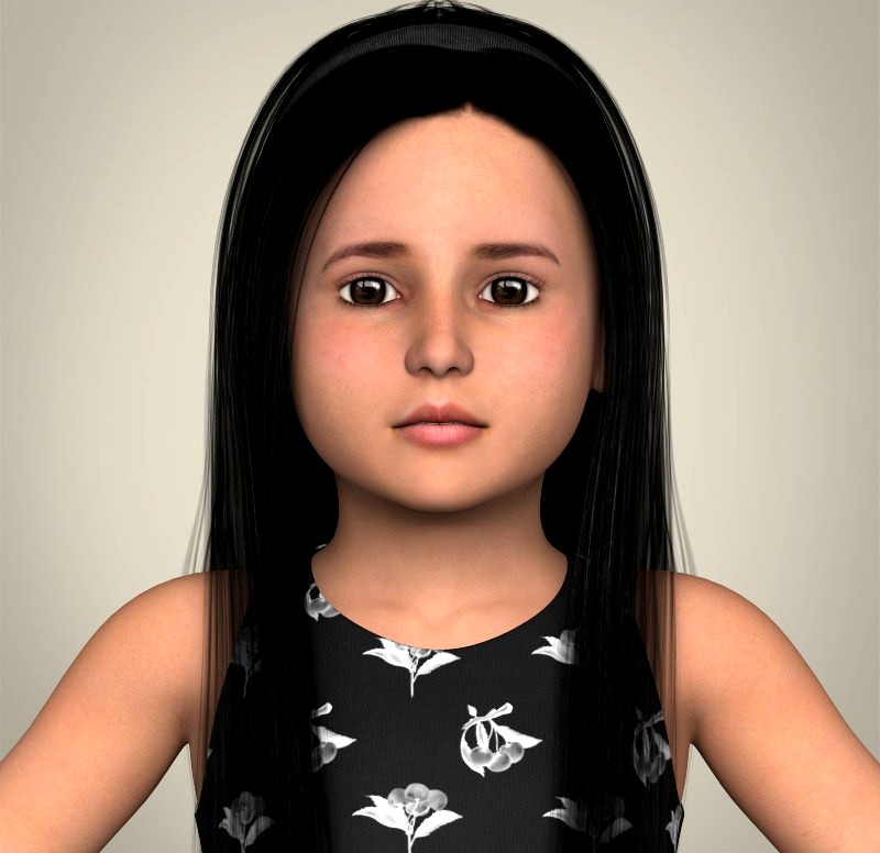 Realistic Little Girl3d model