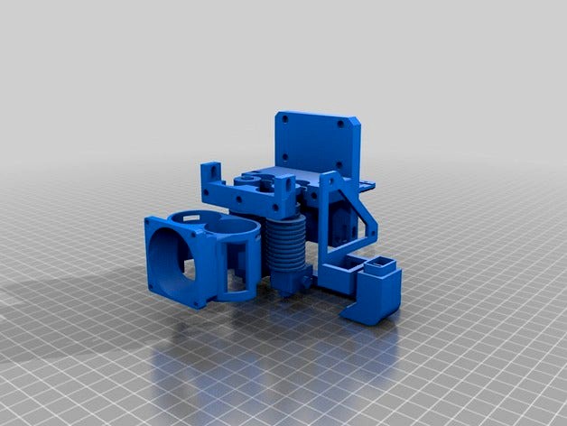 Dual extruder mount with auto bed leveling and 2 fans for Prusa i3 Sunhokey by stevan
