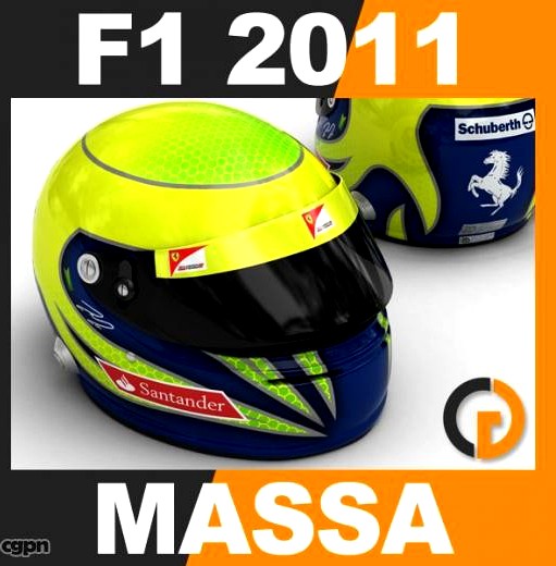 F1 2011 Felipe Massa Helmet3d model