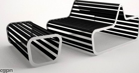 flora sun deck - bench3d model