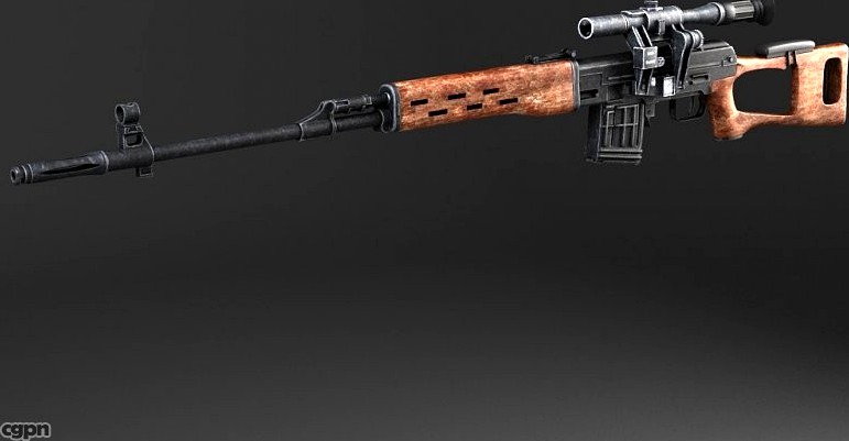 SWD Dragunov sniper rifle3d model