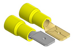 Insulated Spade Male Terminals (Yellow)