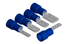 Insulated Spade Male Terminals (Blue)