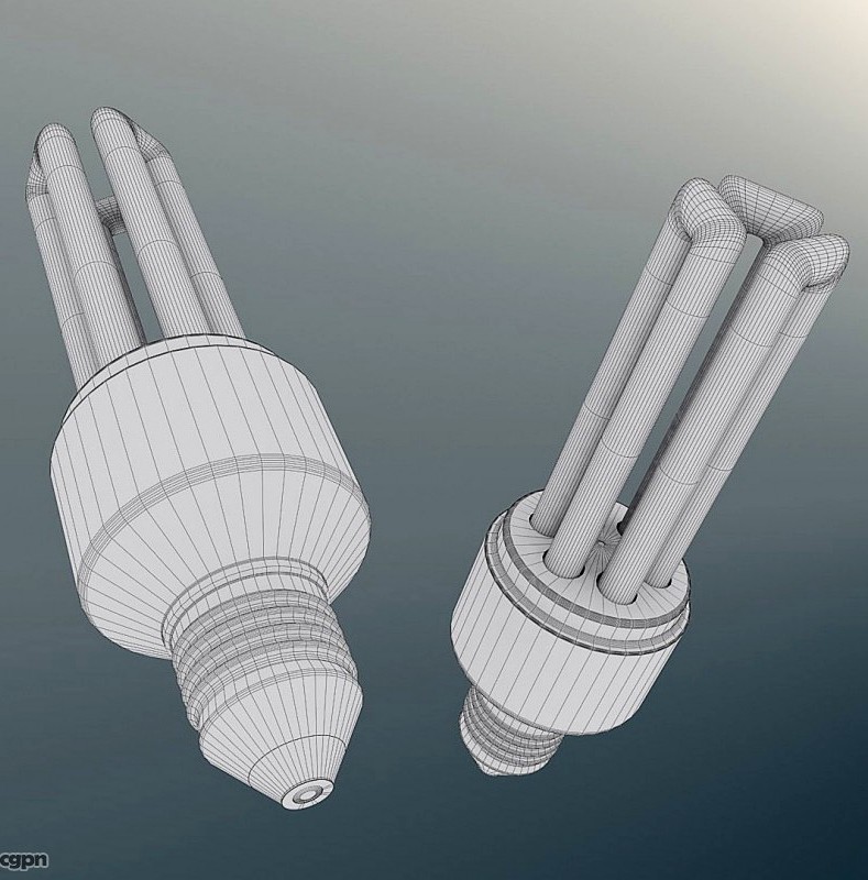Fluorescent bulbs set3d model