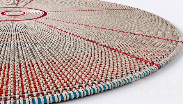 knitted circular carpet