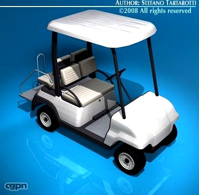 Golf cart 4 seats3d model