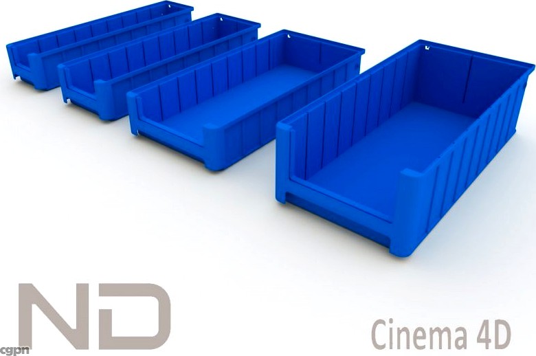 RACK FLOW MATERIAL BOXES - 33d model