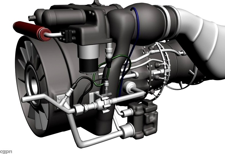 AH64 engine3d model