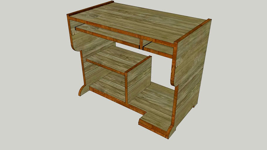 Computer table with round edges
