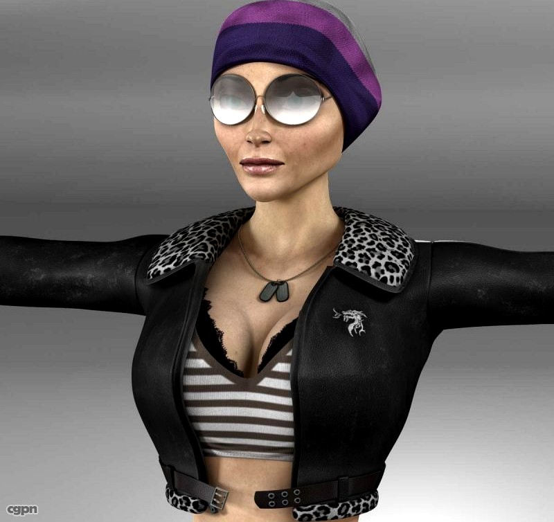 Aviator woman3d model