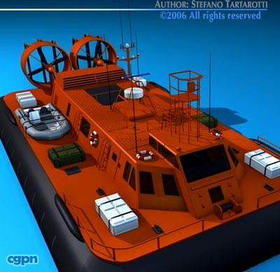 Rescue hovercraft3d model