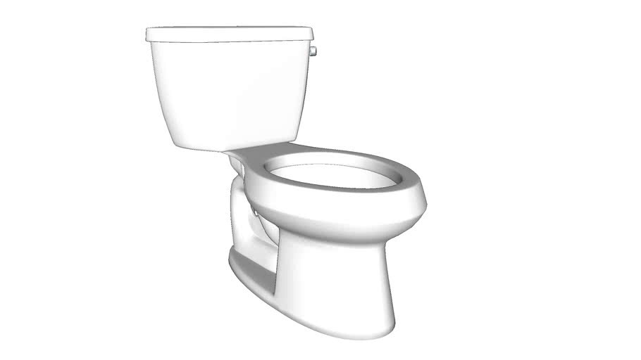 K-3575-RA Wellworth(R) Classic two-piece elongated 1.28 gpf toilet with Class Five(R) flush technology and right-hand trip lever, seat not included