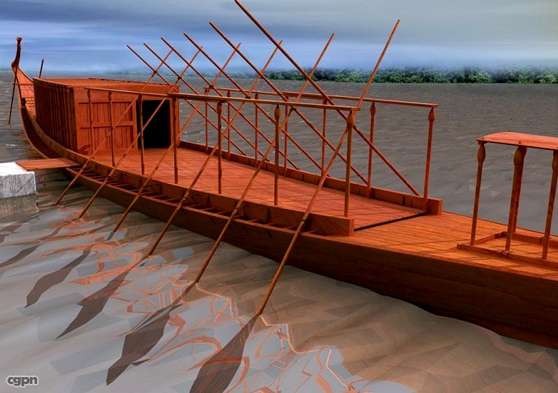 Royal Ship of Cheops (Khufu&#039;s Solar Barge)3d model