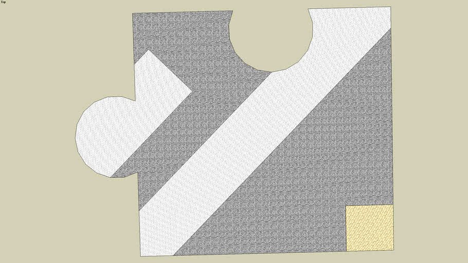 Corner piece jigsaw shape
