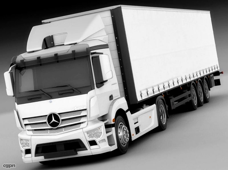 Mercedes Antos with Trailer3d model