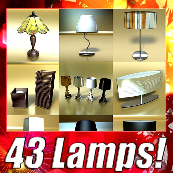 43 Lamps Collection3d model