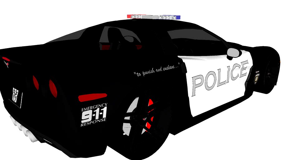 C6 Z06 Corvette Police Deceptacon