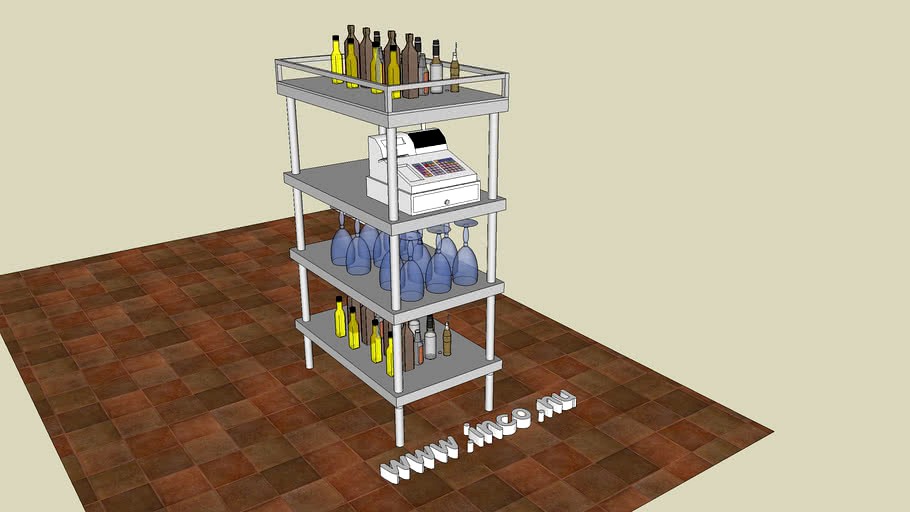Estanteria central para cafetería