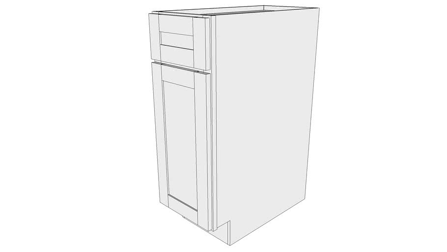 Bayside Base Cabinet B12 - One Door, One Drawer