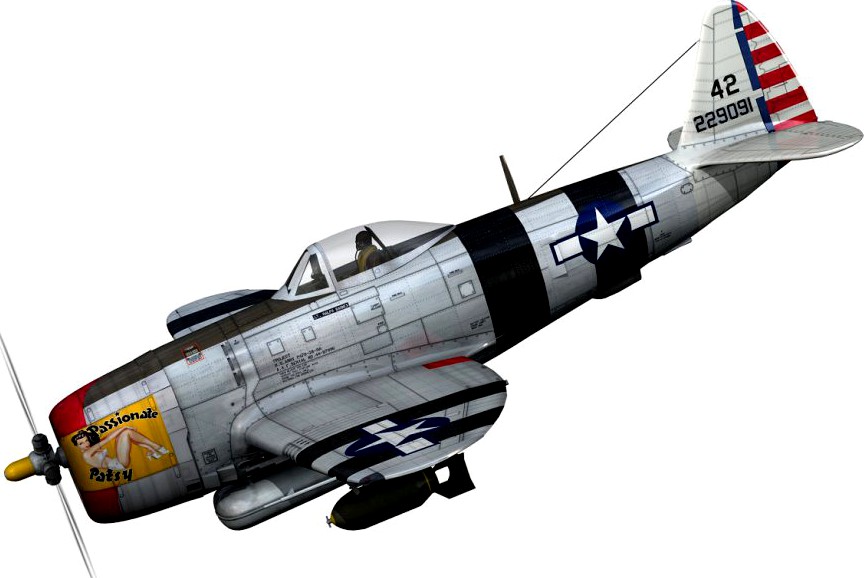 Republic P-47D Thunderbolt - Passionate Patsy3d model