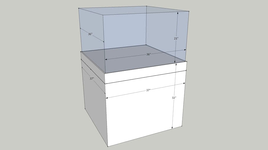 Display case square cube A