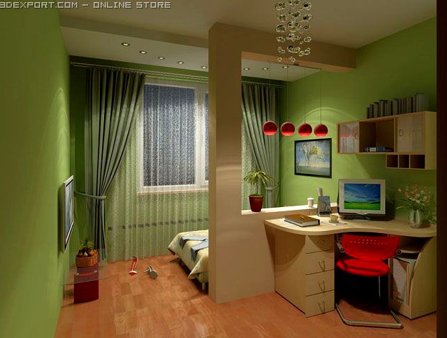 Green interior 3D Model