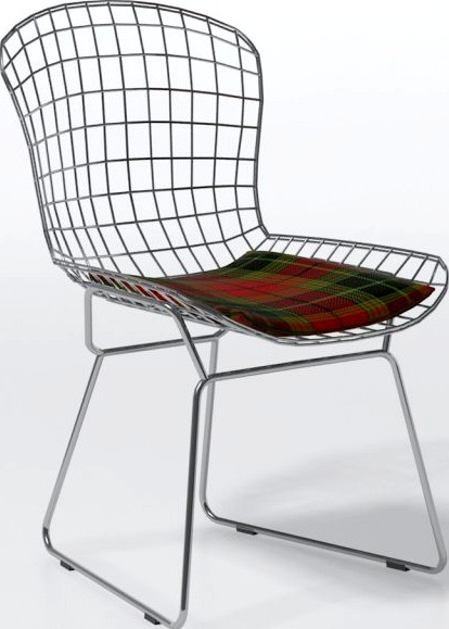 Bertoia Wire Sidechair 3D Model