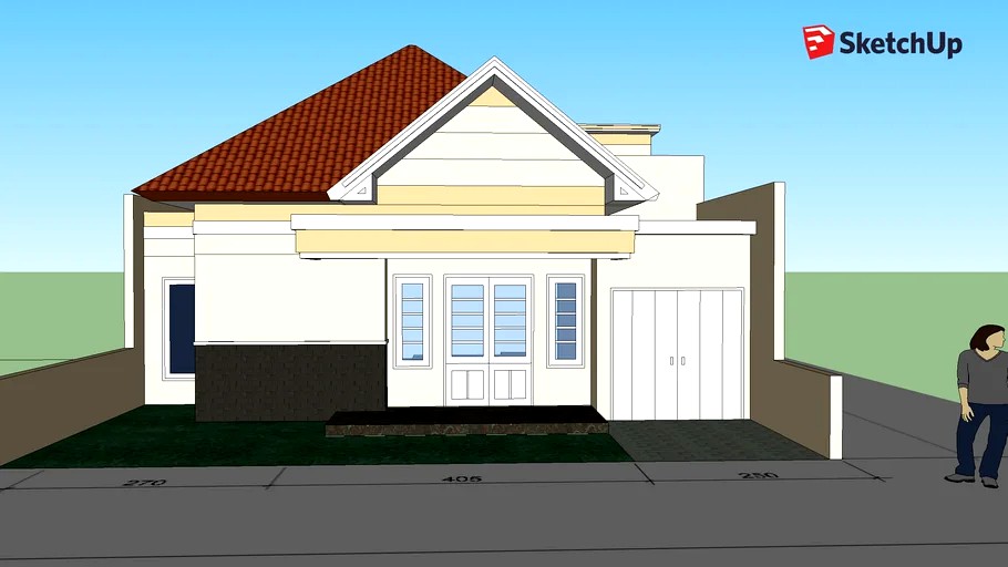 Fasad depan Rumah Batu D