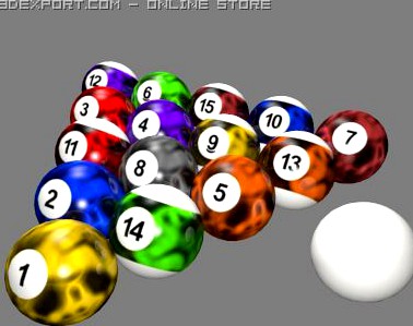 Billiard Balls  Customized 3D Model