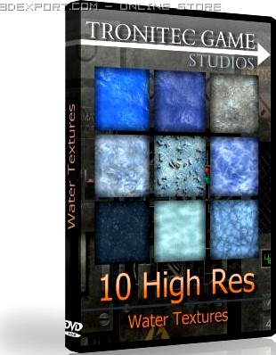 10 High Res Water Textures 3D Model