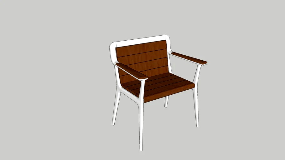 Elevation Thermory Lounge Chair 3d model