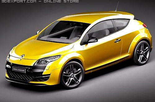 Renault Megane Coupe RS 2010 3D Model