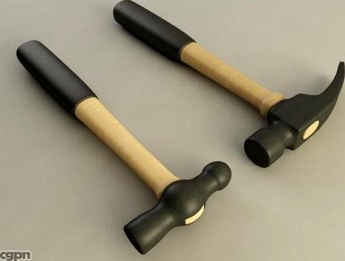 Ball Peen and Claw Hammer3d model