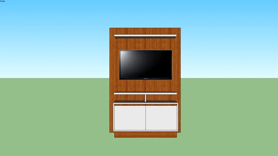 Painel para TV 40 Polegadas Fit Freijó com Off White 122 cm MOBLY