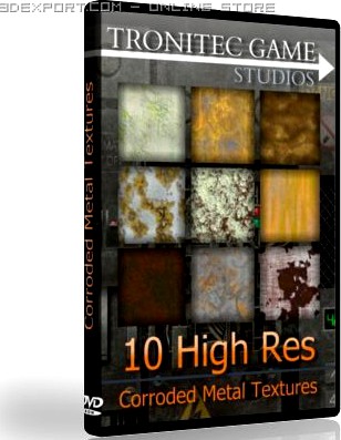 10 High Res Corroded Metals 3D Model
