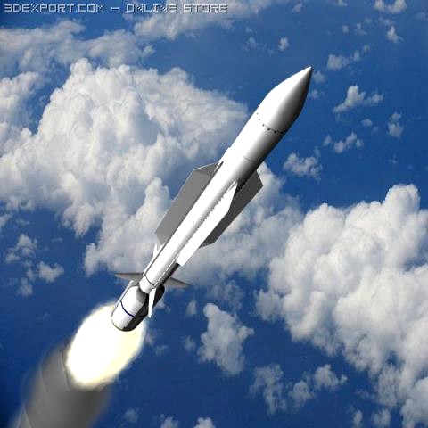 SM6 ERAM Missile 3D Model